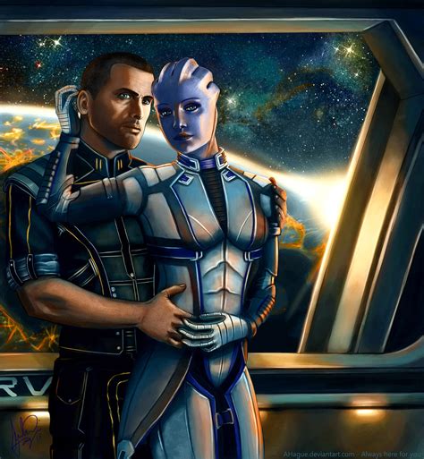 Liara And Shepard Always Here For You Version 2 By Ahague On Deviantart