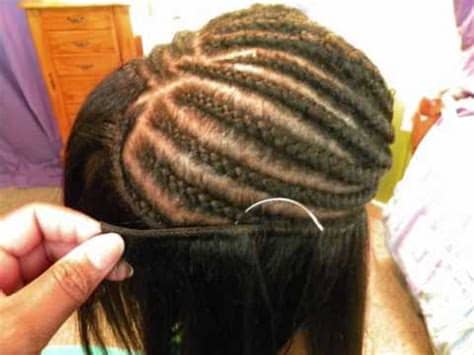 You'll also want to make sure your weave and the braids underneath it are completely dry before styling your hair. SEW IN HAIR WITH BANG - YouTube