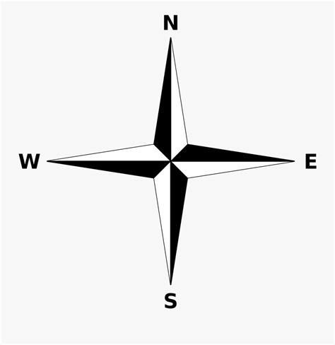 Simple Compass Rose North North East Direction Free Transparent