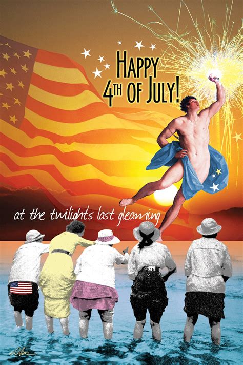 Funny Fourth Of July With Naked Man Who Loves America Art Etsy