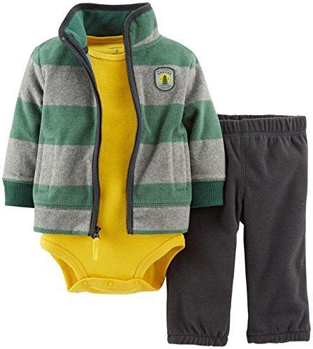 Carters Baby Boys 3 Piece Cardigan Set Baby Olive 3 Months See This
