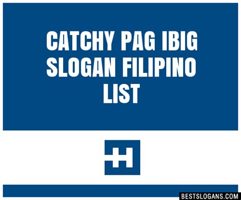 100 Catchy Pag Ibig Filipino Slogans 2024 Generator Phrases And Taglines
