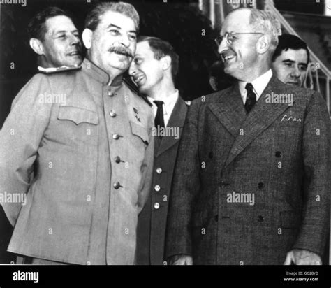Potsdam Conference Truman Stalin And Churchill November 1945 Second
