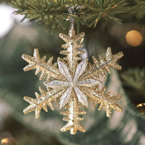 Snowflake Glittered Ornaments Set Of 10 Sp Marketplace