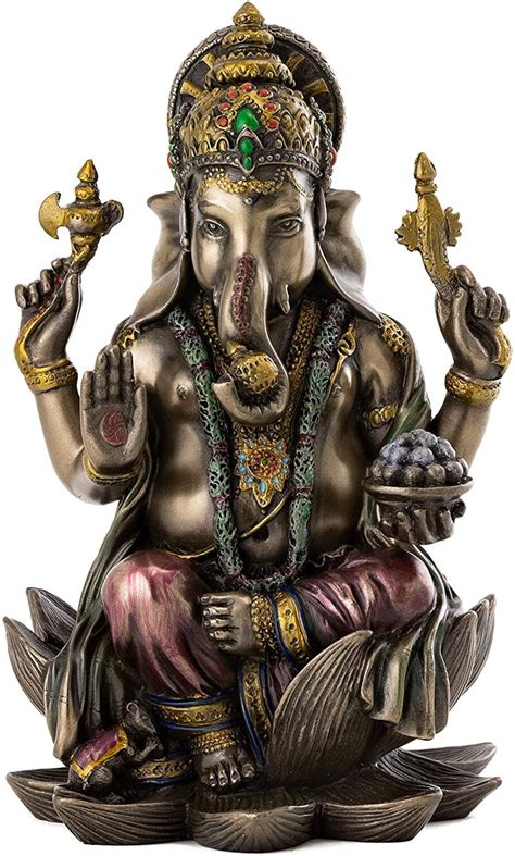 Ganesh Ganesha Hindu Elephant God Of Success Real Bronze Etsy