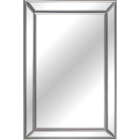 Mirrors Alma Crystal Glass Frame Silver Bevelled Wall Mirror 60cm X