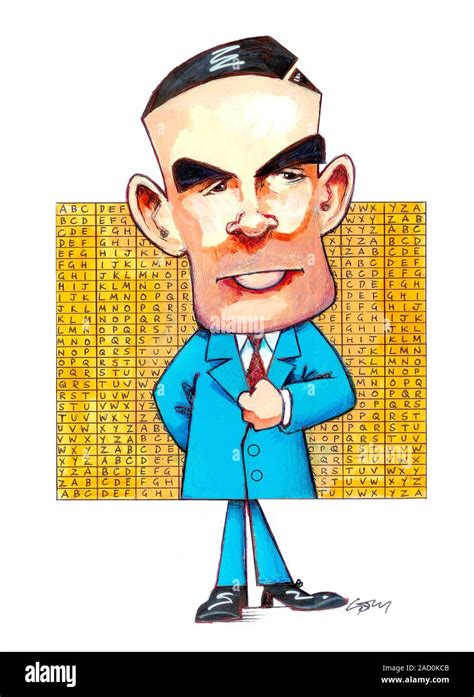 Caricatura del matemático británico Alan Turing 1912 54 En 1937