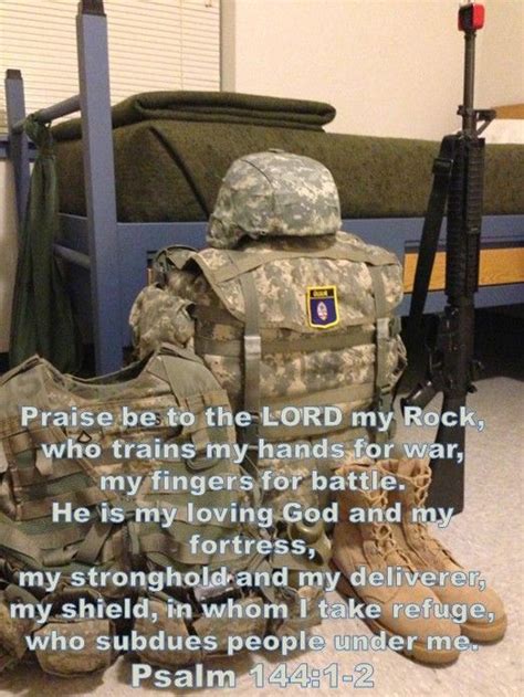 Praise Be The Lord My Rock Who Trains My Hands For War My Fingers For