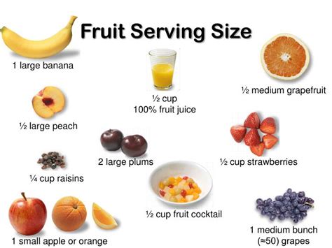 Fruit And Veggie Serving Size Chart