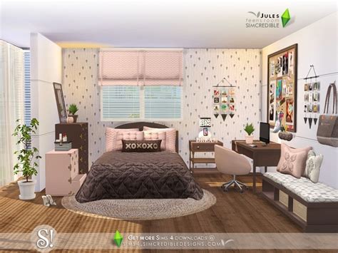Jules Bedroom By Simcredible At Tsr Sims 4 Updates