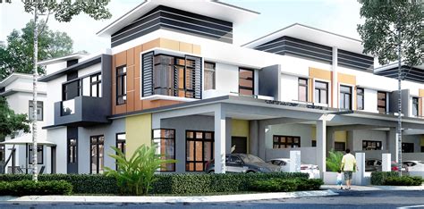 Modern two storey and terrace house design ideas simple home pertaining to awesome and cozy modern terrace design ideas. Teobros | Taman Impiana