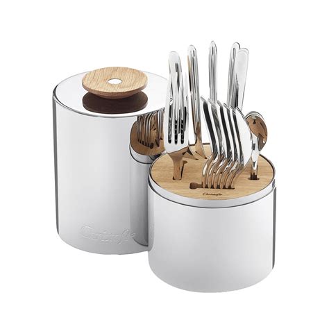 Christofle Essentiel 24 Piece Stainless Steel Cutlery Set In Design Box