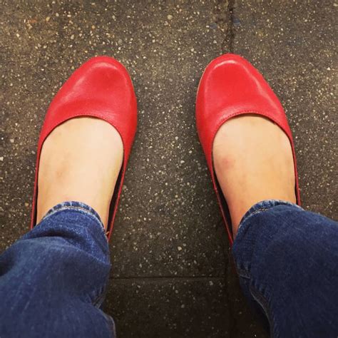 Frances Red Leather Flats In 2021 Red Leather Flats Leather Flats