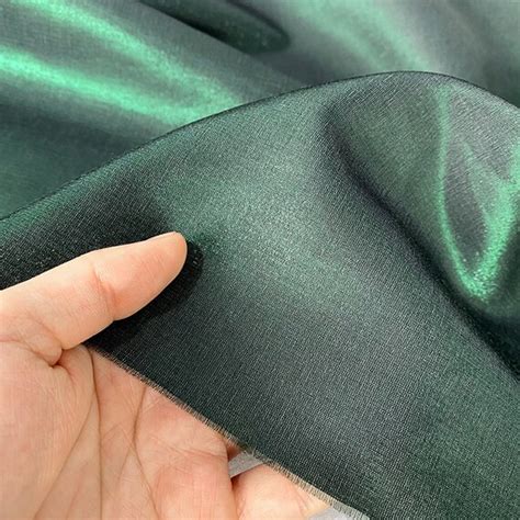 Glossy Green Linen Fabricfabric By The Yard Cotton Etsy