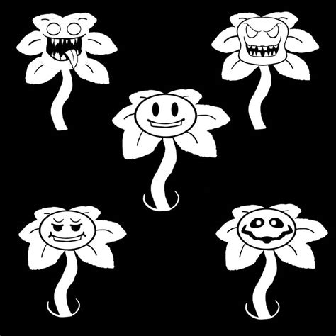 The Many Faces Of Flowey By Snakeaquarium On Deviantart