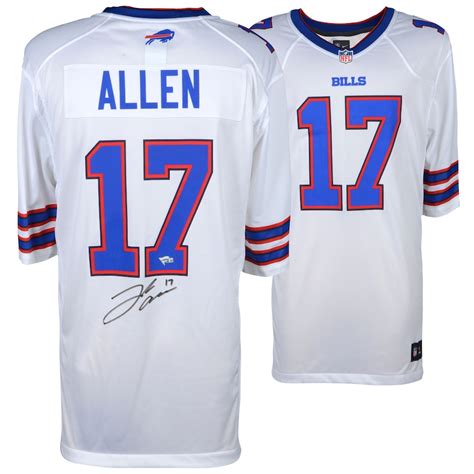 Autographed Buffalo Bills Josh Allen Fanatics Authentic White Nike Game Jersey