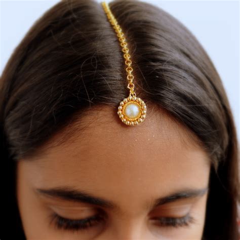 Indian Forehead Jewelry Sangeet Mehendi Maang Tikka Headpiece Etsy
