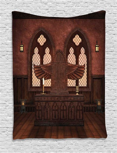 Gothic Tapestry Medieval Altar In The Religious Building Design