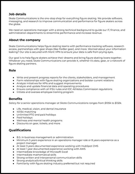 3 Operations Manager Job Description Templates For 2024