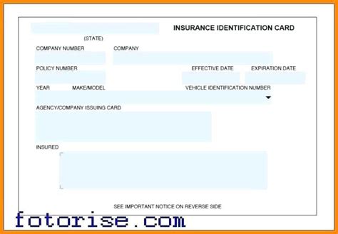 Free Printable Car Insurance Cards