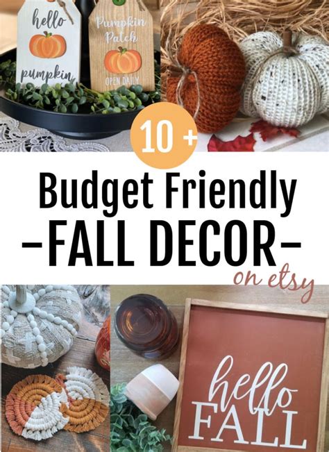 The Top 10 Budget Friendly Fall Decor On Etsy Is Featured In This Post