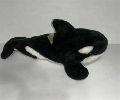 Sea World Shamu Orca Killer Whale Plush Black White Gray 15 No Tag 6
