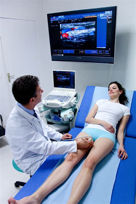 Dvt, deep vein thrombosis (pictures 2,3) happens when thrombus appears. Single scan for DVT