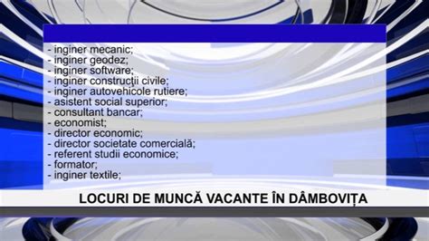 Locuri de munca vacante in Dambovita - www.columnatv.ro - YouTube