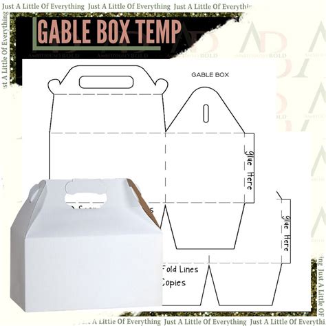 Gable Box Template Gable Box Party Favor Gable Box T Box Etsy