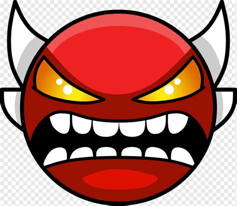 Share the best gifs now >>>. Geometry Dash Demon Face, demon, game, smiley, emoticon ...