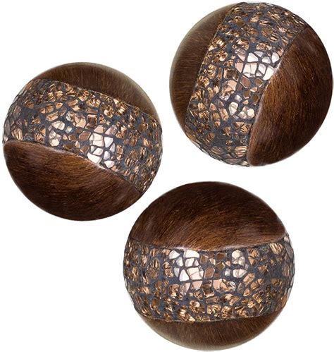 Creative Scents Schonwerk Walnut Decorative Balls, Set of 3