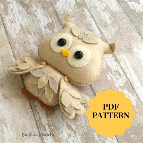 Owl Sewing Patterns Felt Animal Patterns Crochet Toys Patterns
