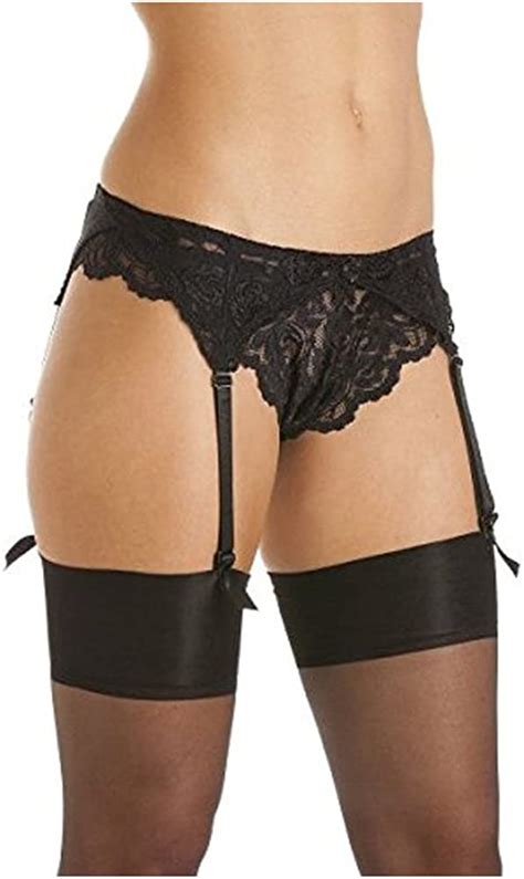 Mytoptrendz® Women S Black Suspender Belt For Ladies Stockings Uk Clothing