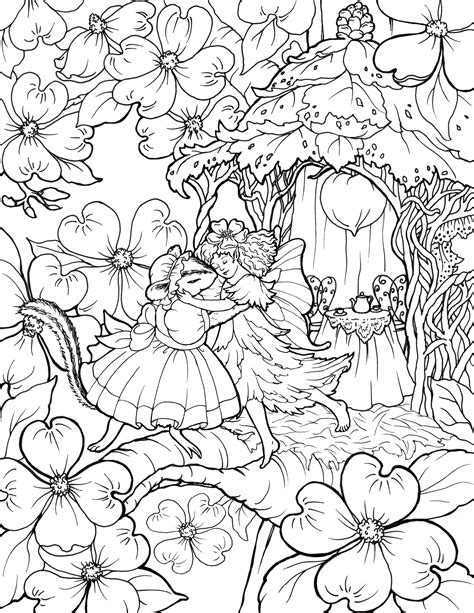 Fairy Adult Coloring Pages Spring Coloring Pages