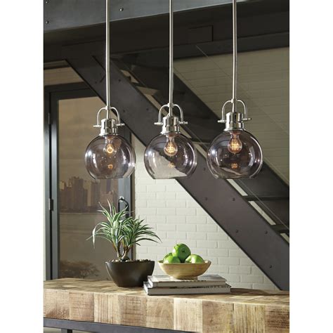 In general, the longer your kitchen island and the higher your ceiling, the larger (wider and taller). Burner 3-Light Kitchen Island Pendant | Kitchen lighting ...