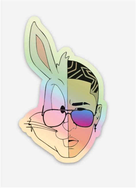 Bad Bunny VINYL Sticker Holographic Conejo Malo Music Etsy