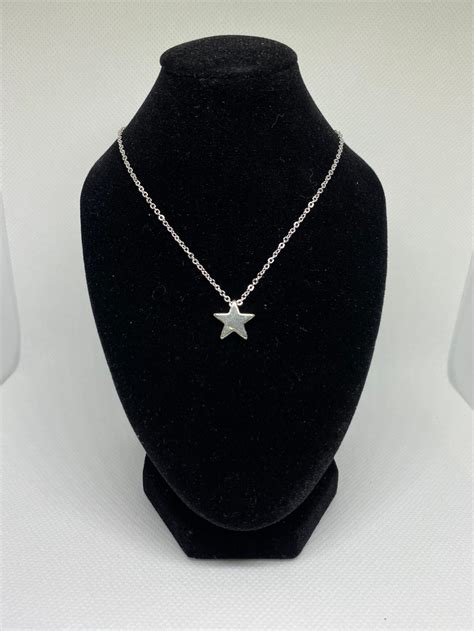 925 Sterling Silver Star Necklace Everyday Jewellery Simple Etsy