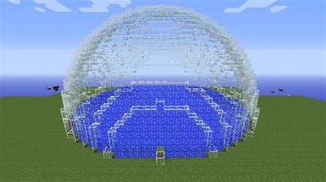 Glass Water Dome Minecraft Project