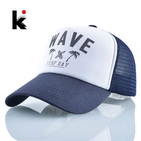 Summer Baseball Caps Women Men Fashion Letter Wave Snapback Hat Surf