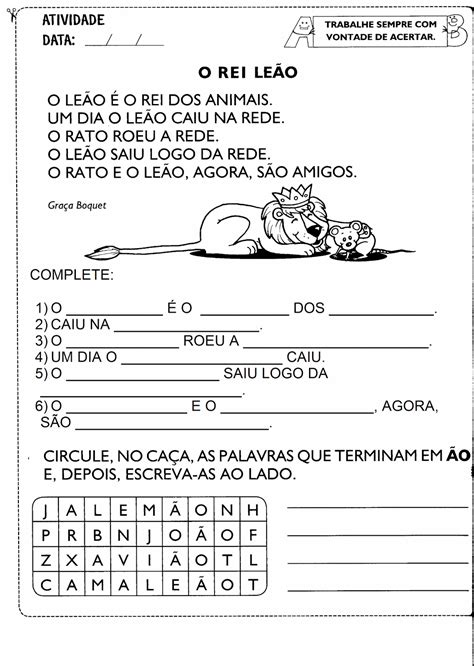 Atividade De Português 1 Ano Interpretação De Texto Edulearn