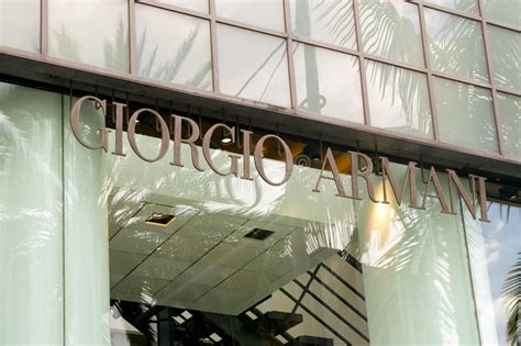 Giorgio Armani Retail Store Exterior Editorial Photo Image Of