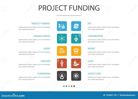 Project Funding Infographic 10 Option Stock Vector Illustration Of
