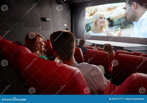 Happy Couple Watching Movie And Talking In Theater Royalty Free Stock Photo CartoonDealer Com