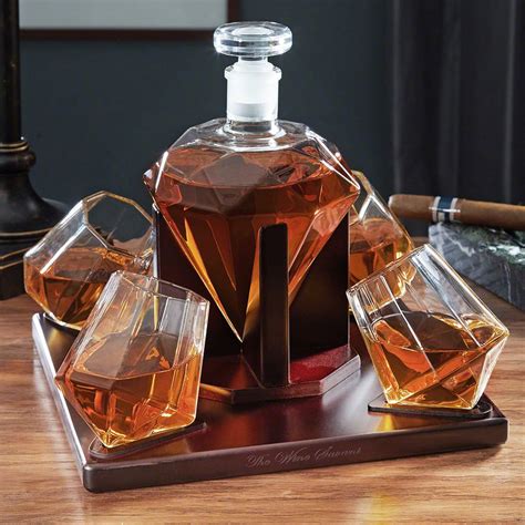 Diamond Whiskey Decanter Set