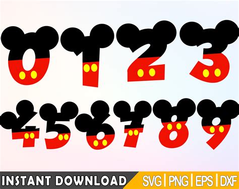 Mickey Mouse Numbers
