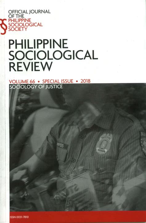 Philippine Sociological Review Vol 66 Special Issue Philippine Social