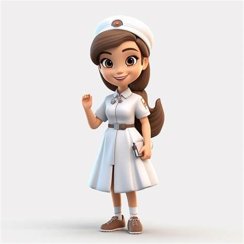 premium ai image 3d cartoon nurse