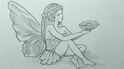 Pencil Drawings Easy How To Draw A Realistic Fairy Step By Step Youtube