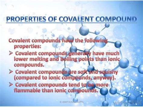 Properties And Uses Of Covalent Compound