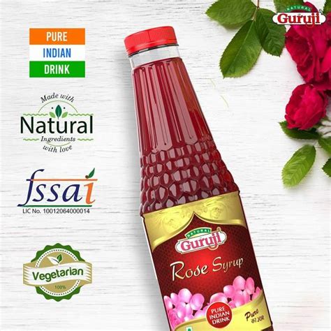 Natural Jai Guruji Rose And Khus Syrup Each 750ml Pack Of 2 Jiomart